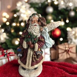 Vintage Santa Angel and Toys Christmas Holiday Home Decorations Hand Painted